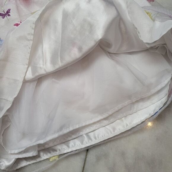 Girls 4T Butterfly Easter Dress – New Horizons – Pink & White Spring Party Dress - Picture 10 of 15